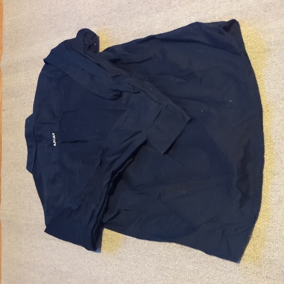 Mens Ariat Team Logo Twill Classic Fit Button down Shirt Size Medium Black/White - Picture 6 of 7